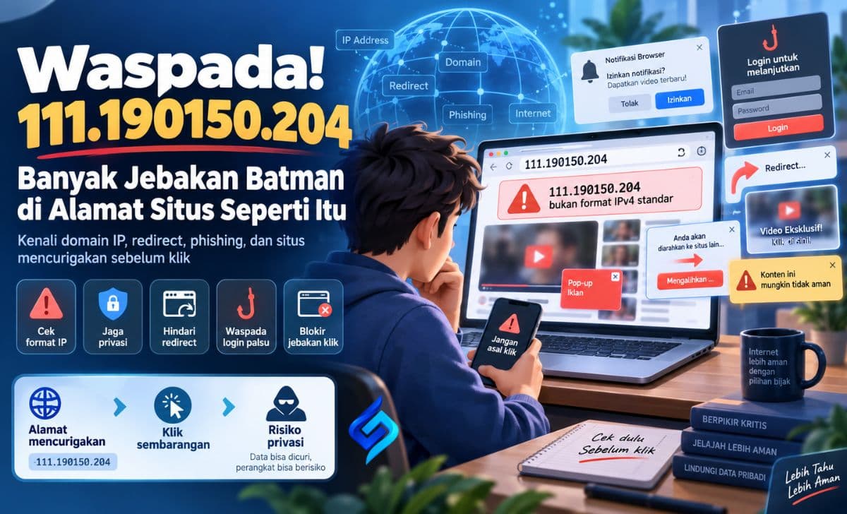 Waspada! 111.190150.204 Banyak Jebakan Batman di Alamat Situs Seperti Itu