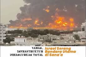 Israel Bombardir Bandara Utama Yaman