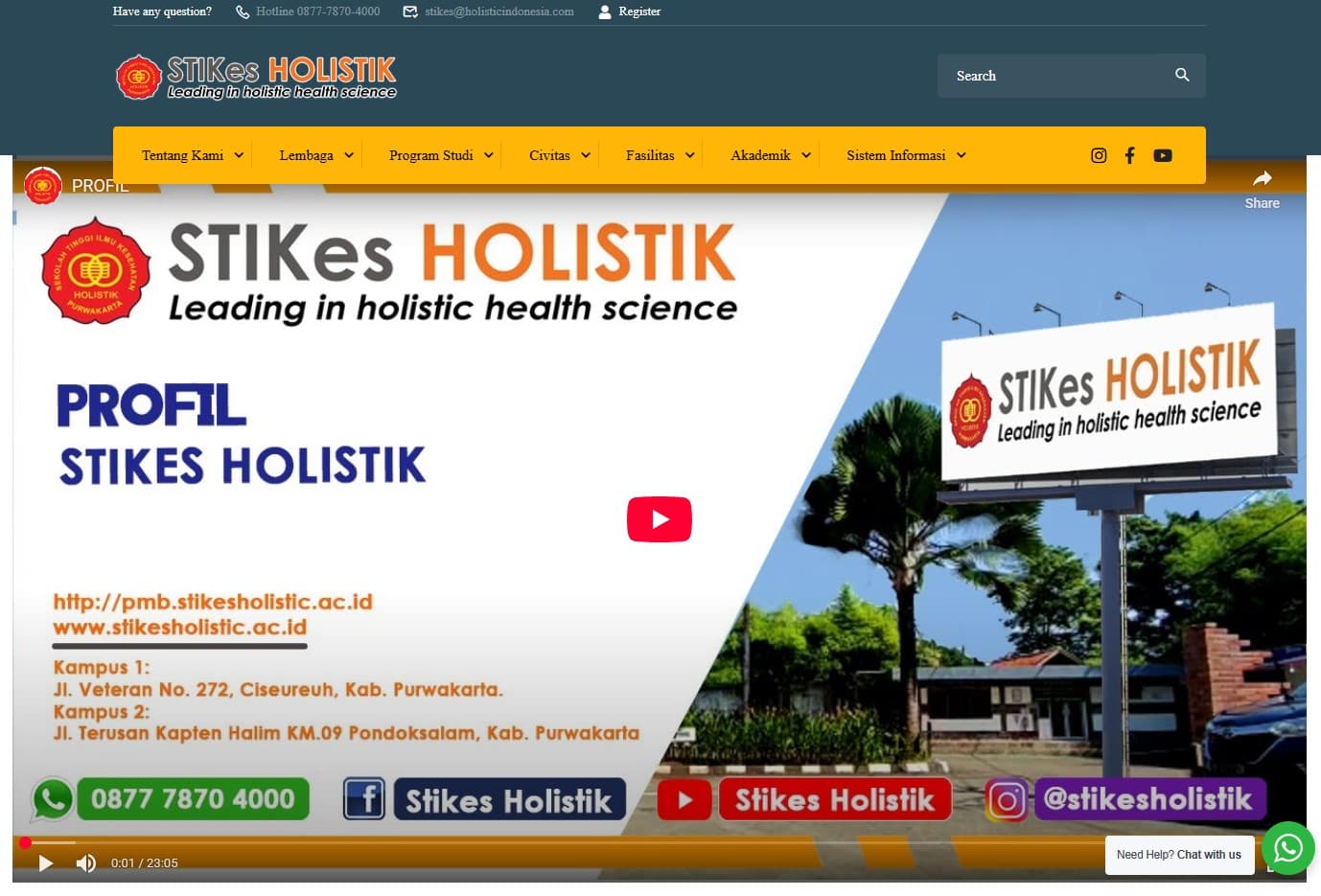 Website STIKes Holistik Purwakarta Diretas, Disusupi Iklan Judi Online