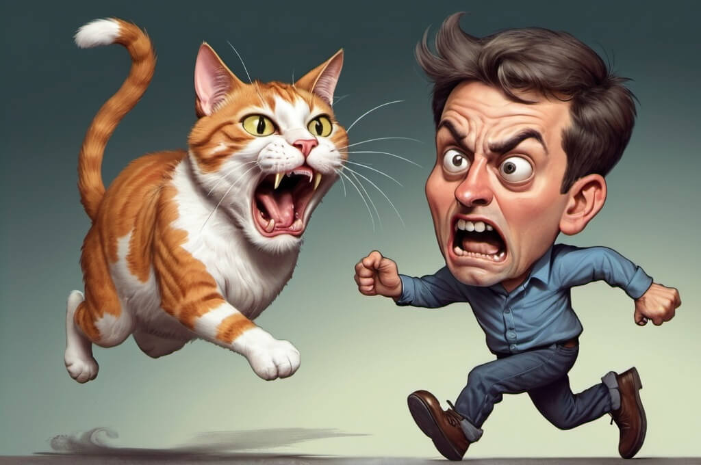 mimpi dikejar kucing galak