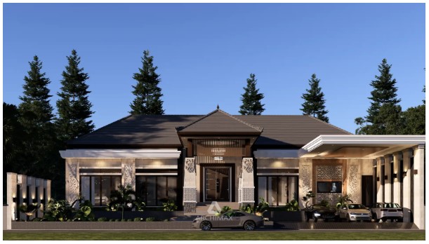 desain rumah bali modern