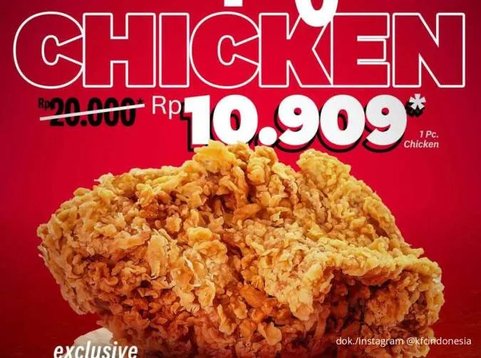 KFC Hadirkan Promo Attack Chicken Rp 10.909 per Potong, Hanya Berlaku 28 Mei 2025