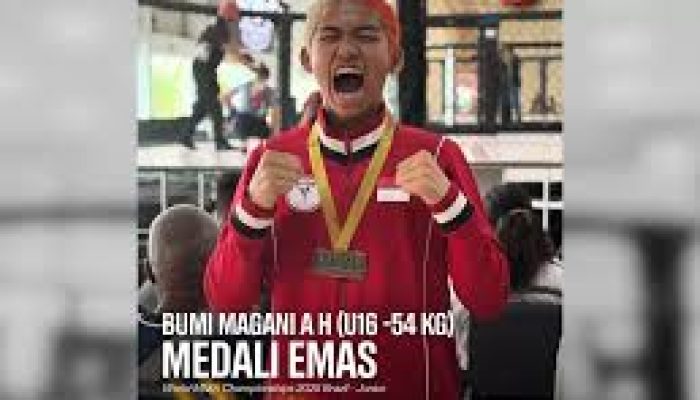 Remaja Bogor Bumi Magani Juara Dunia MMA U-16 di Brasil