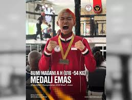 Remaja Bogor Bumi Magani Juara Dunia MMA U-16 di Brasil
