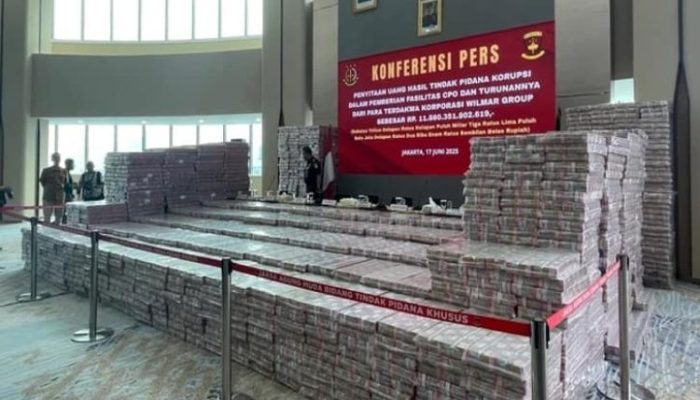 Kejagung Pamerkan Uang Tunai Rp 2 Triliun, Hasil Sitaan Kasus Korupsi Ekspor CPO