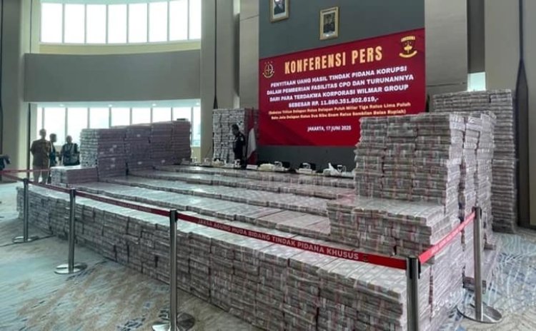 Kejagung Pamerkan Uang Tunai Rp 2 Triliun, Hasil Sitaan Kasus Korupsi Ekspor CPO