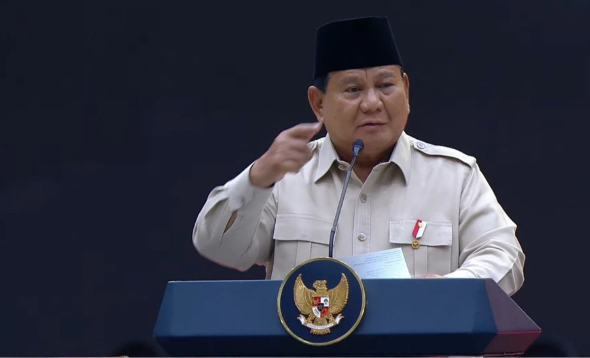 Prabowo Bercanda Soal Fusi Partai dalam Penutupan Kongres PSI
